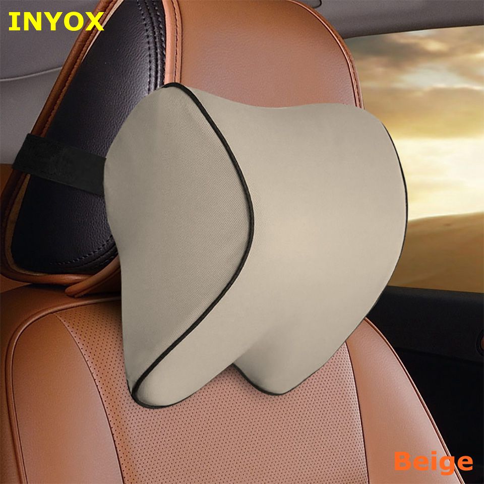 M1 Car Neck Headrest Pillow 3D Memory Cotton foam Universal for car Seat head Travel Support cushion rest Fabric Soft auto mesh