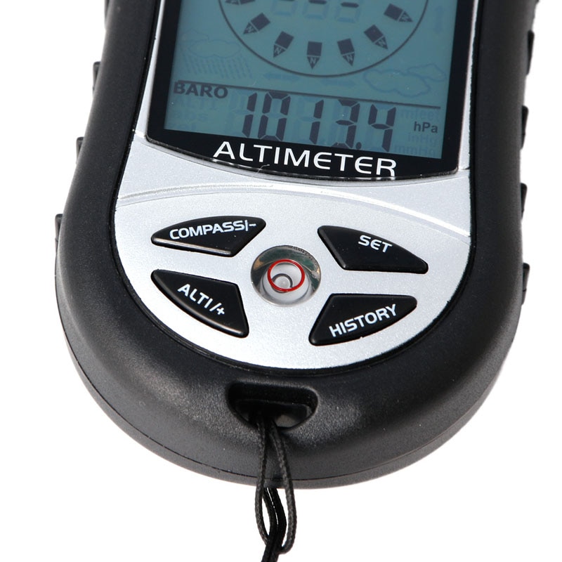 Digital 8 in 1 lcd kompas barometer højdemåler termo temperatur ur kalender