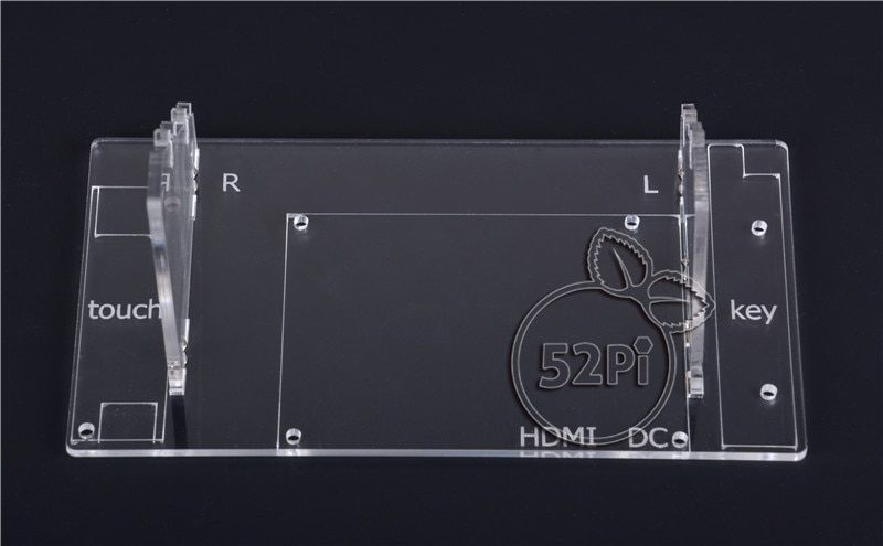 Transparent Clear Acrylic Bracket for Raspberry Pi 7" LCD Screen Panel Digital Screen