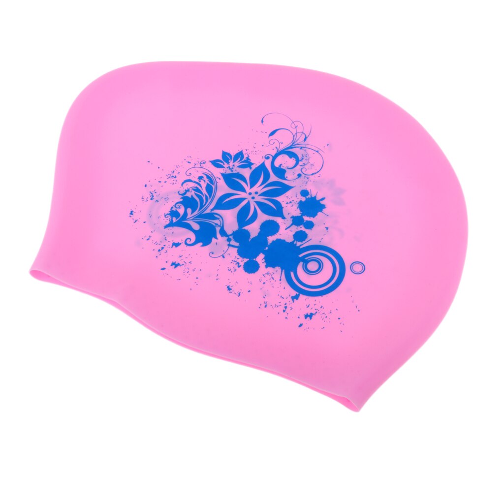 Elastic Silicone Long Hair Swimming Swimming Pool Hat for Swimmers with Long Thick Curly Hair for Women Girls Men