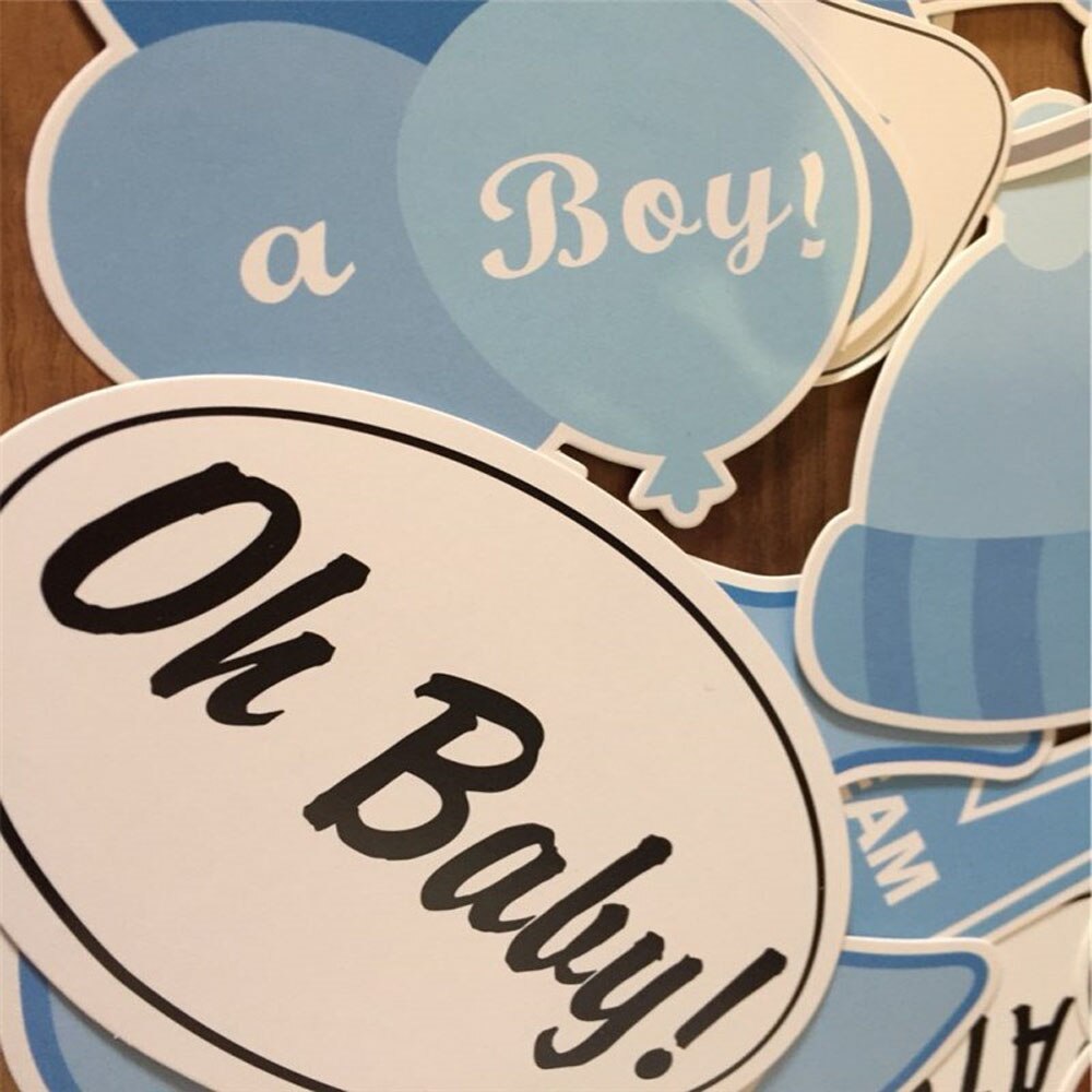 25 stk baby shower decors fotoboks rekvisitter det er en dreng eller pige fest favoriserer fotobooth køn afslører babyshower photobooth