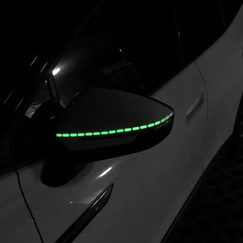 Reflecterende gestippelde lijnstickers Zelfklevende fluorescerende fluorescerende stickers Nachtelijke rijveiligheid DIY-versiering