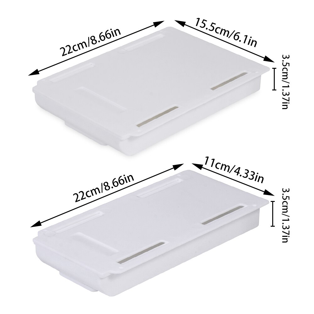 Self Stick Pencil Tray Desk Table Storage Drawer Organizer Box Under Desk Stand Self-adhesive under-drawer storage box