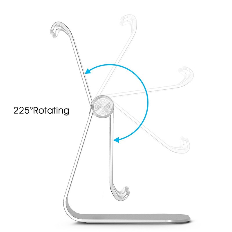 Tabletstandaard van aluminium, verstelbare houder voor ipad pro 10.5, 10.2 mini air 2, xiaomi iphone 11 xr , 8 7 e-reader, bed, luie ondersteuning