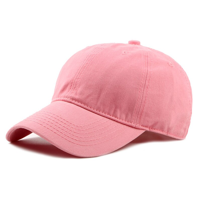 Gorra Unisex Vintage lavada gorra de béisbol algodón ajustable Dad-Hat X85: Rosa