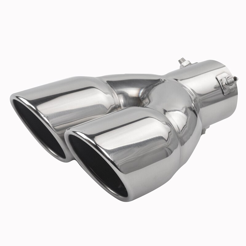 Automobile Universal 63Mm One Minute Two Exhaust Pipe Tail Throat: Default Title