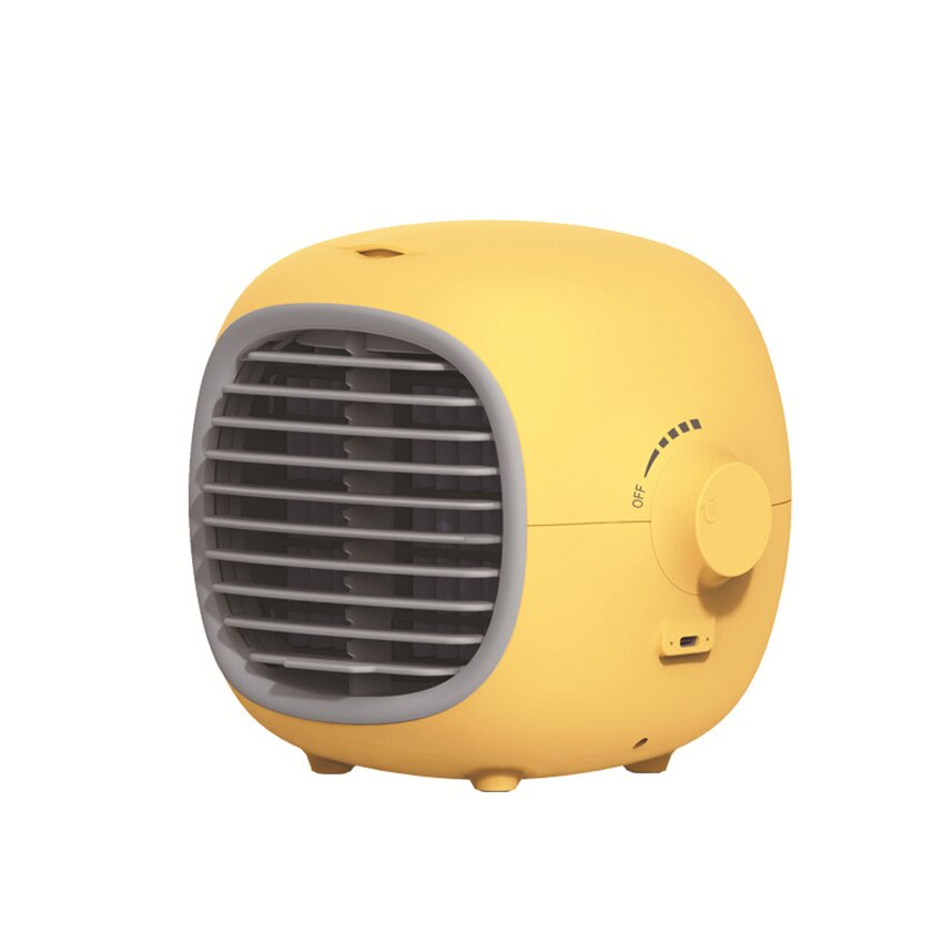 Air Conditioner Air Cooler Humidifier Purifier Portable For Home Room Office 5 Speeds Desktop Quiet Cooling Fan Air Conditioning: Yellow