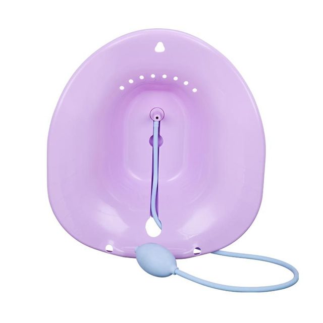 Faltbare Tragbare Bidet Sitzbad Badewanne Pflege Becken Bausatz Postpartale Hämorrhoiden Waschbecken Spritzgerät Auf Wc: Violett mit Reiniger