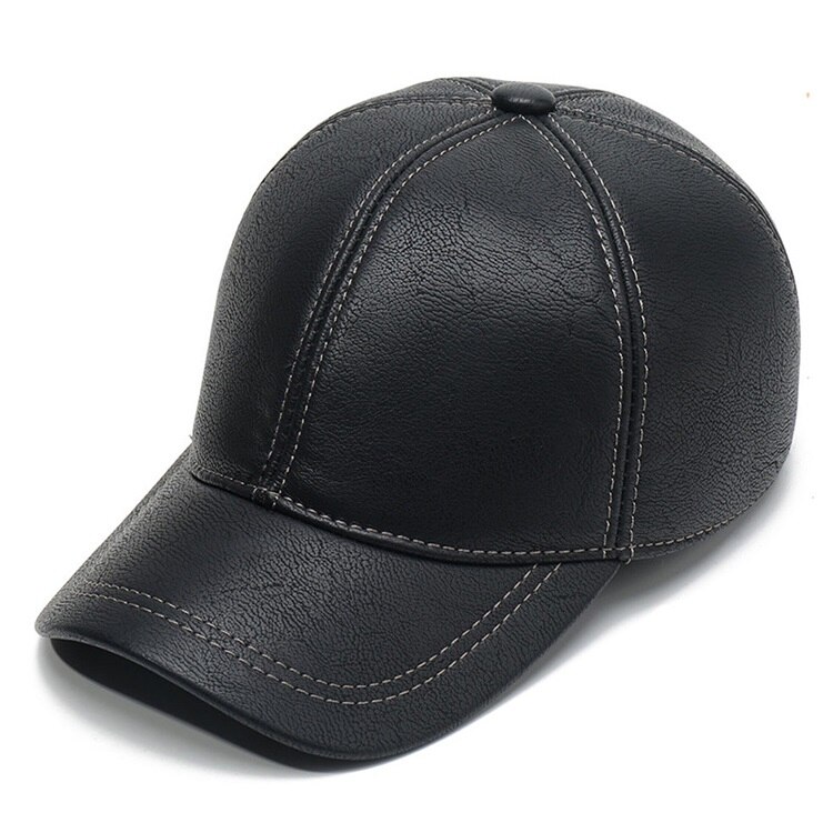 Orejeras de cuero PU de , gorros abrigados de invierno, sombreros para hombre a prueba de viento, a prueba de lluvia, gruesas, de piel sintética, gorras de bombardero en blanco para hombre