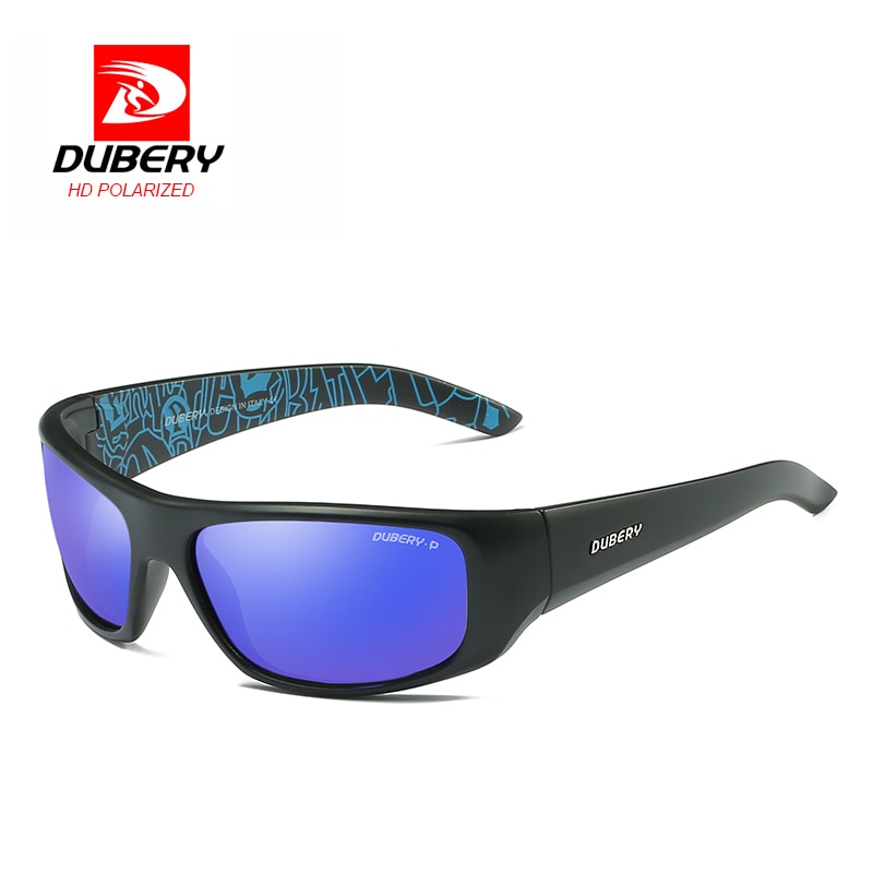 DUBERY Sport Sonnenbrille Polarisierte Für Männer Sonnenbrille Platz Fahren Persönlichkeit Farbe Spiegel Luxus Zipper Box