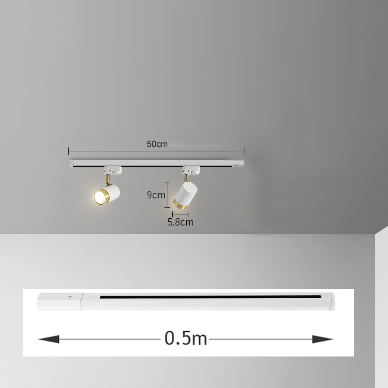 GU10 LED Ceiling Light Spotlight House Decoration Corridor Track Lamp Angles Adjustable Decor Rail Ceiling Lamp Lighting Fixture: dark blue