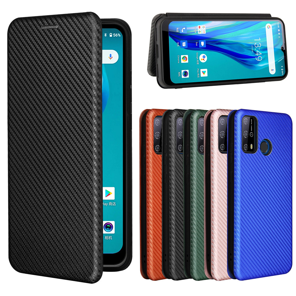 Voor Oukitel C23 Pro Case Luxe Flip Carbon Fiber Skin Magnetische Adsorptie Case Voor Oukitel C23Pro C 23 OukitelC23 Telefoon tassen