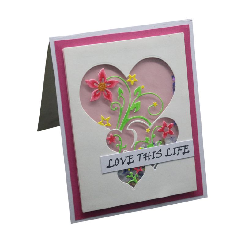 Nest Of 4 Heart Stitch Pattern Metal Cutting Dies – Geometric Shapes – Crafts