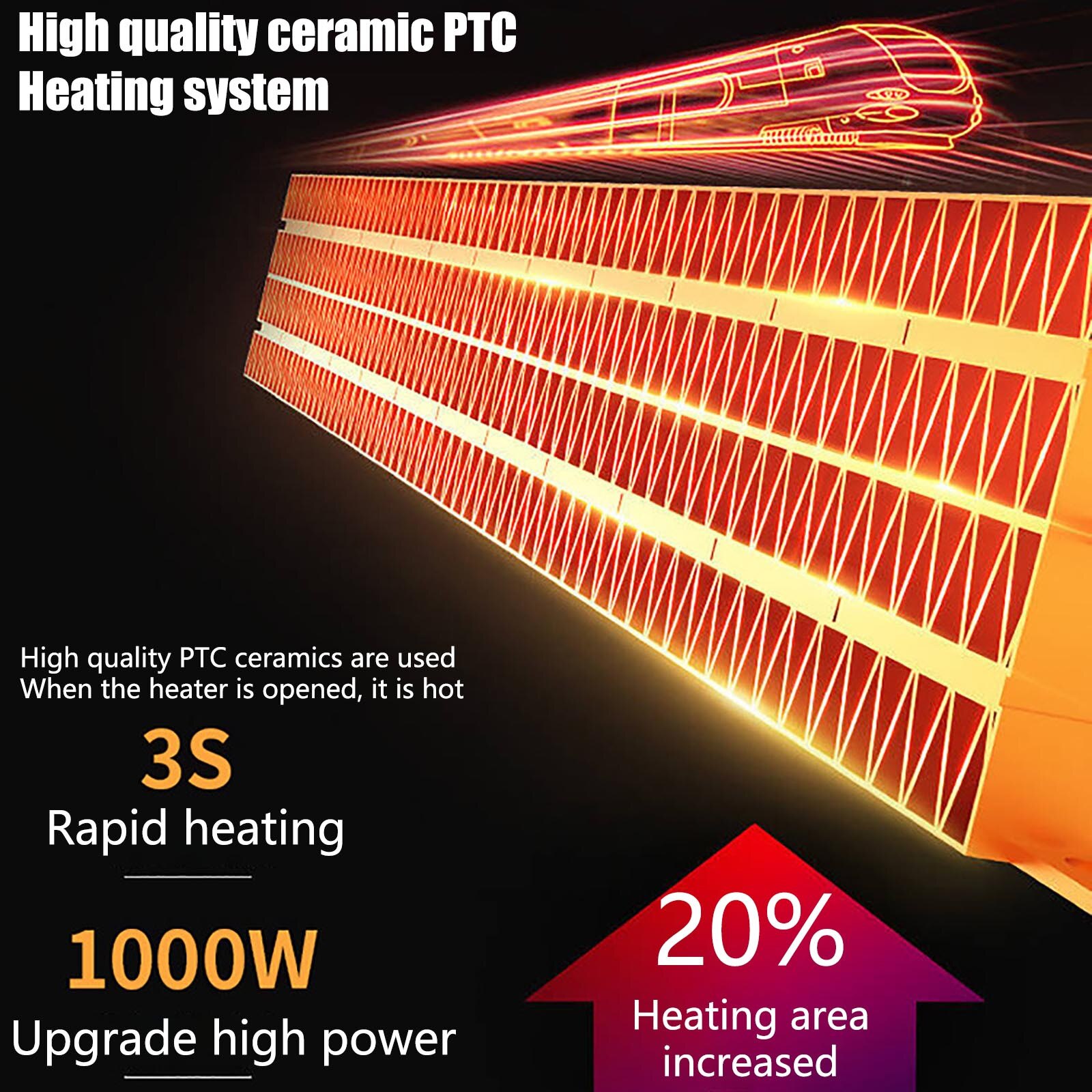 Aquecedor elétrico 1000w portátil mini desktop warme aquecedor ventilador de inverno quente para o carro escritório em casa cerâmica calor rápido acessível super silencioso