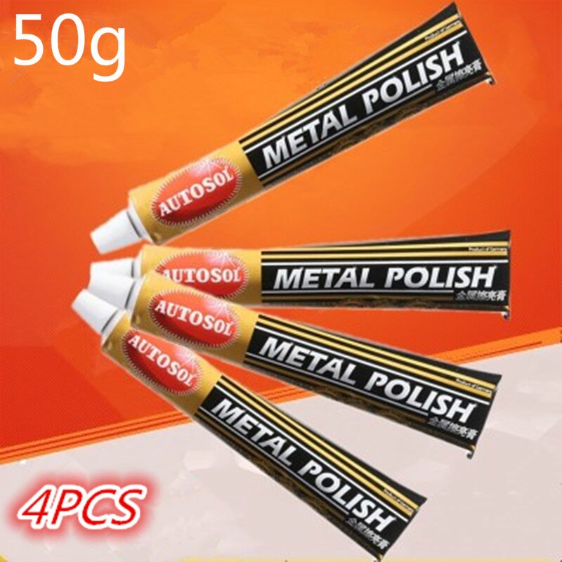 Tysk autosol metal polering pasta ridse kobber rust reparation hardware rustfrit stål polering 50 g 100g: 50g x 4 stk