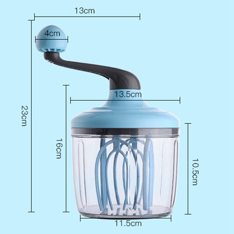Manual Egg Cream Whisk Hand Type Foam Maker Milk Frother Handheld Multi-Functional Eggs Beater Practical Kitchen Tool 1100Ml