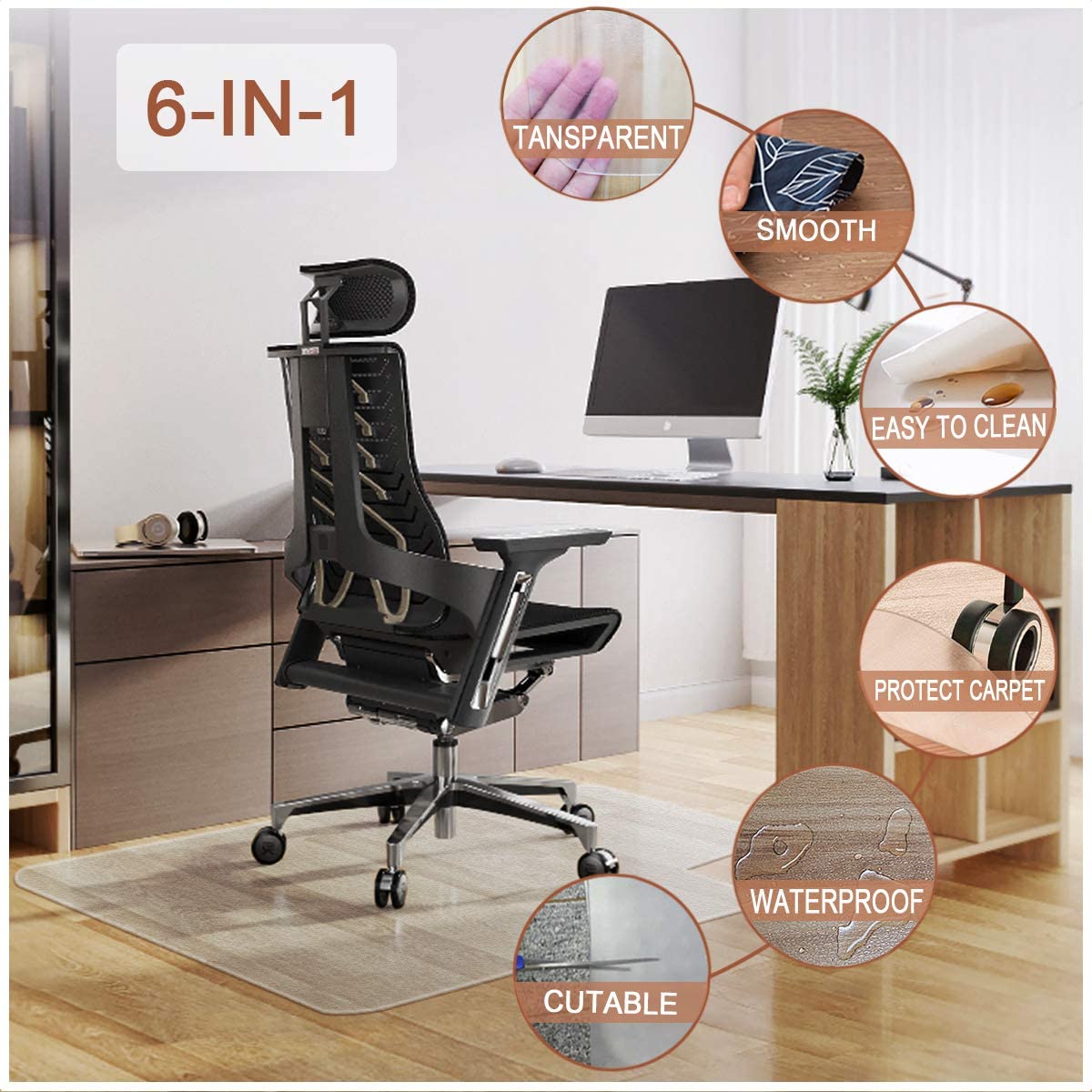 PVC Schutz Klar Stuhl matt Hause Büro rollen Stuhl Boden Teppich Küche matt Schlecht Teppich Wohnzimmer Boden matt Ohne chiar