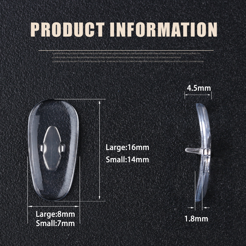 Colur_max 16mm clip-on substituição nariz almofadas para óculos de sol e outros eye-wear
