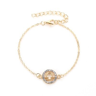 Wrap Armband Twaalf Sterrenbeelden Armband Gouden Weegschaal Schorpioen Maagd Vrouwen Stijl Wrap Armband Sieraden: G
