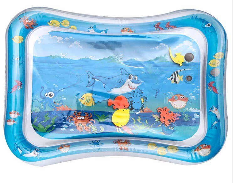 Water Mat Baby Inflatable Patted Pad Baby Inflatable Water Cushion Infant Play Mat Toddler Funny Pat Pad Toys: J 65x50cm