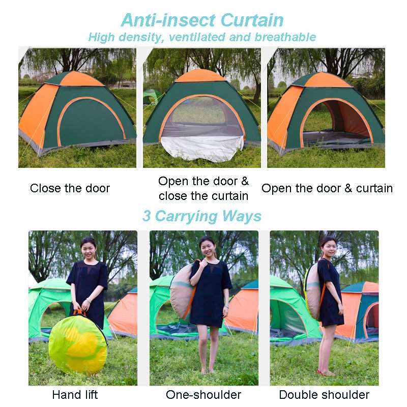 4 Colors Waterproof Foldable Tents Free Building Automatic Quick Opening Outdoor Travelling Camping Tent Beach Sun Shelter