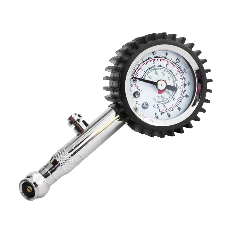 Hoge nauwkeurigheid bandenspanningsmeter zwart 220 psi voor nauwkeurige auto luchtdruk bandenspanningsmeter voor auto vrachtwagen en motorfiets schokbestendig