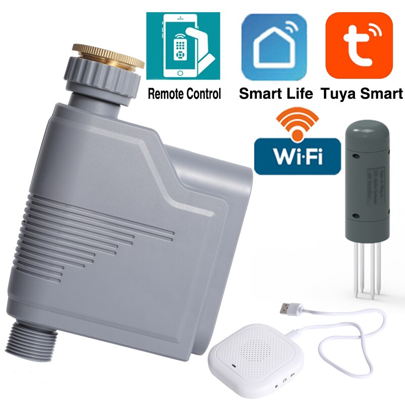 WIFI Connect Tuya Smart Home Watering Timer Irrigation timer Soil Moisture Sensor Garden Irrigation Controlle System