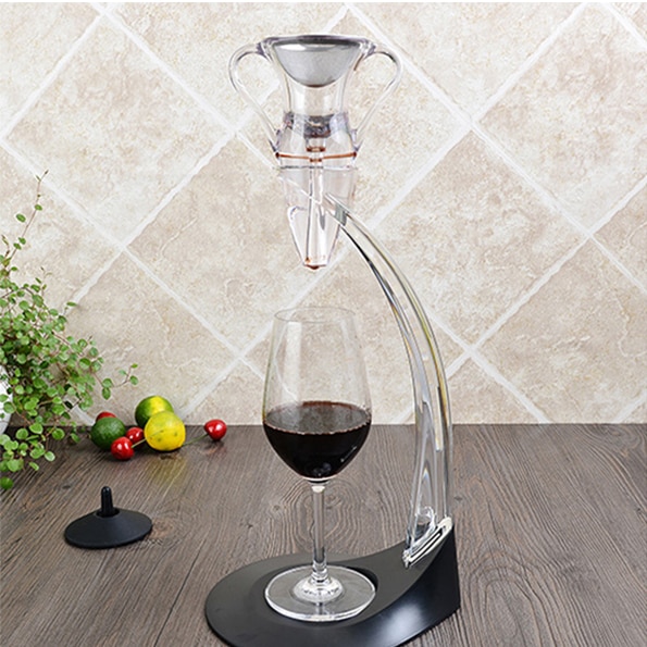 Decantador de vino de Ángel con soporte, conjunto de accesorios para vino