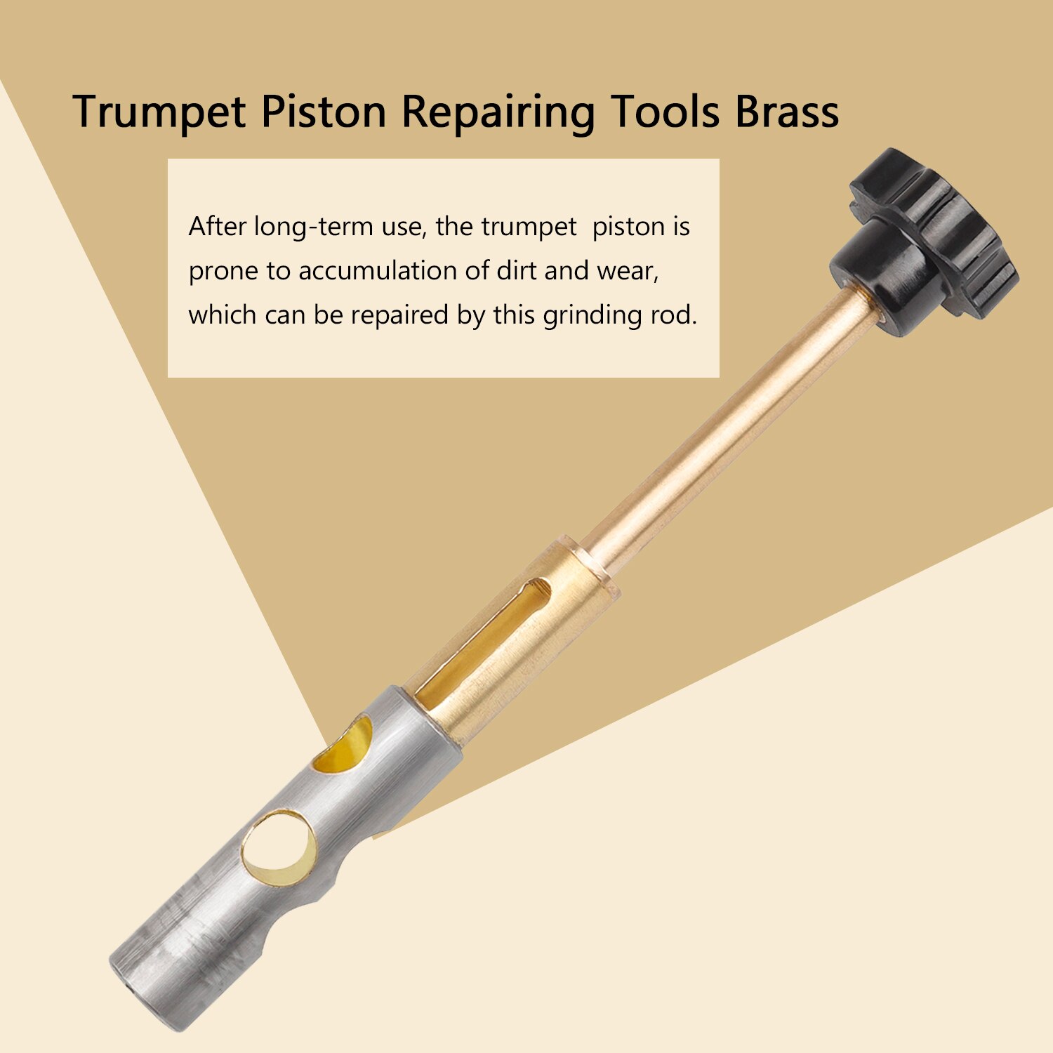 Trompeta pistón Herramientas de reparación latón trompeta pistón mantener ayudante trompeta pistón varilla de molienda accesorios de instrumentos musicales