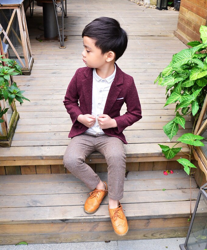 Kid Jongen Blazer Jas Effen Gentleman Causale Jas Jas Voor 2-10years Jongens Kids Kinderen Bovenkleding Tops Kleding