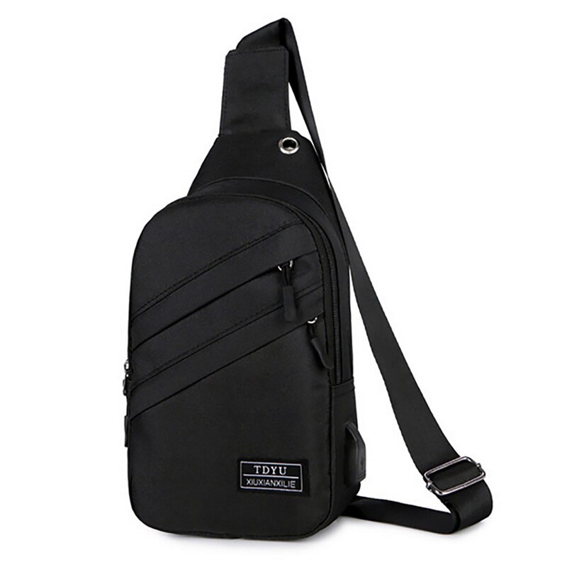 bolso de hombre impermeable al aire libre para hombre bolso bandolera con interfaz de paquetes deportivos antirrobo: E467047