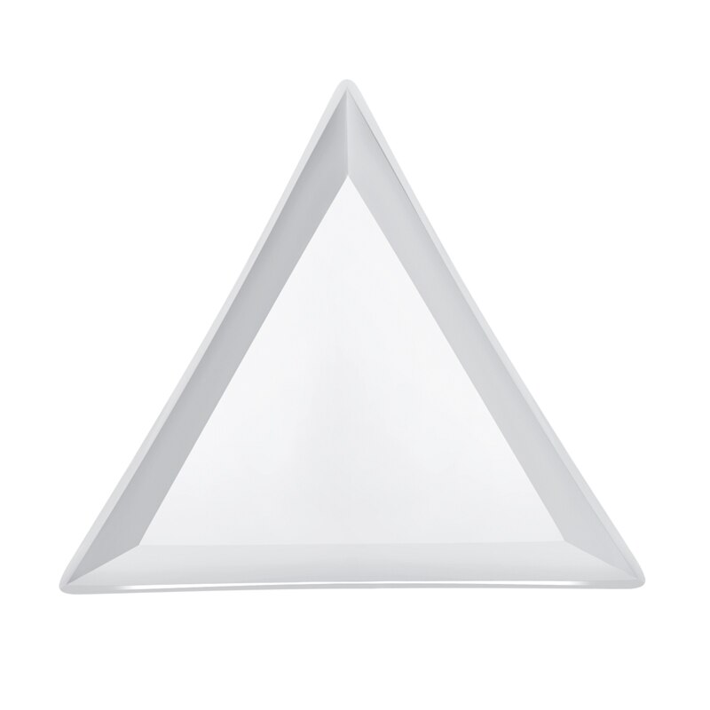 1 pièces pointillant Triangle plaque plateau manucure outil plaque pour strass bijoux Nail Art stockage support de la boîte conteneur manucure outil: Gris clair