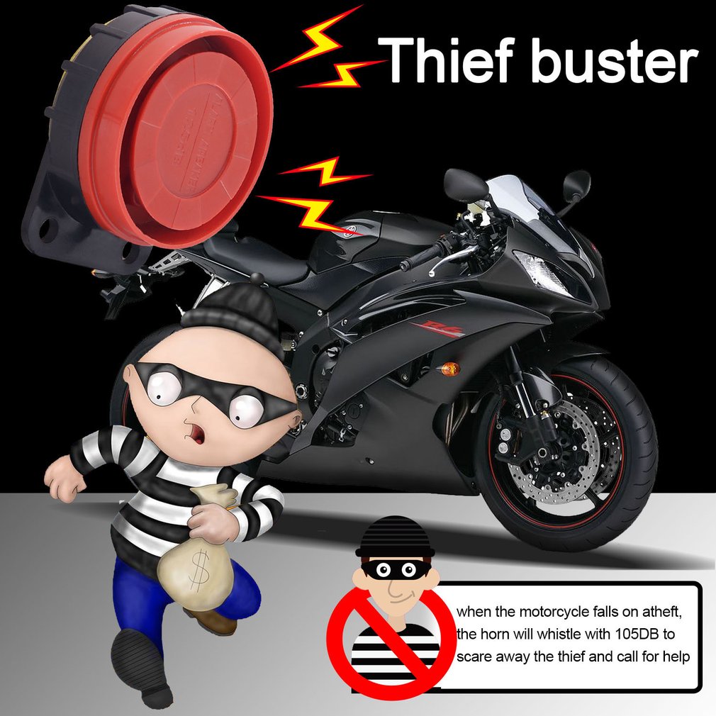 Universal Motorcycle Scooter Anti-theft Security Alarm System Alarming Sirens with Engine Start Remote Control Key