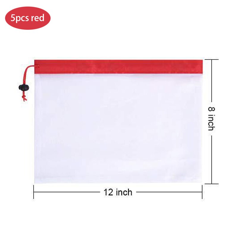 3 Sizes Fruit Vegetable Bag Reusable Mesh Produce Bags Washable Eco-Friendly Bags for Grocery Shopping Storage Toys Bag: 5pcs red