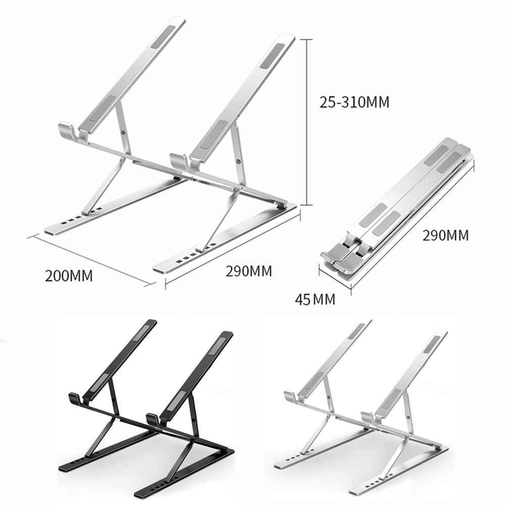 Soporte portátil para portátil Base ajustable soporte plegable para portátil soporte para Macbook Pro soporte de refrigeración de aluminio