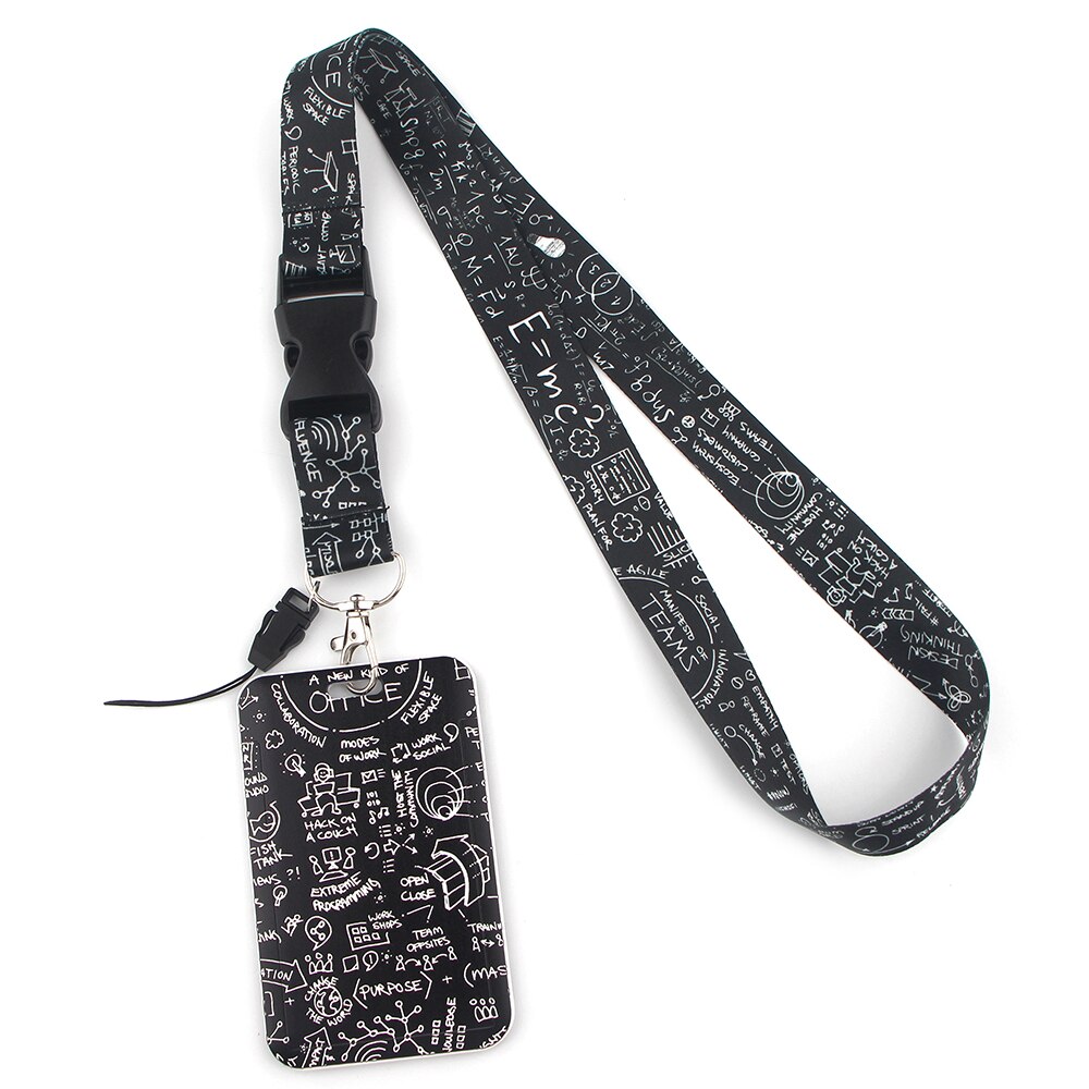 CB112 Math Formula Neck Strap Lanyard keychain Cell Phone Strap ID Badge Holder Rope Keyring Accessories Student Teacher: 3