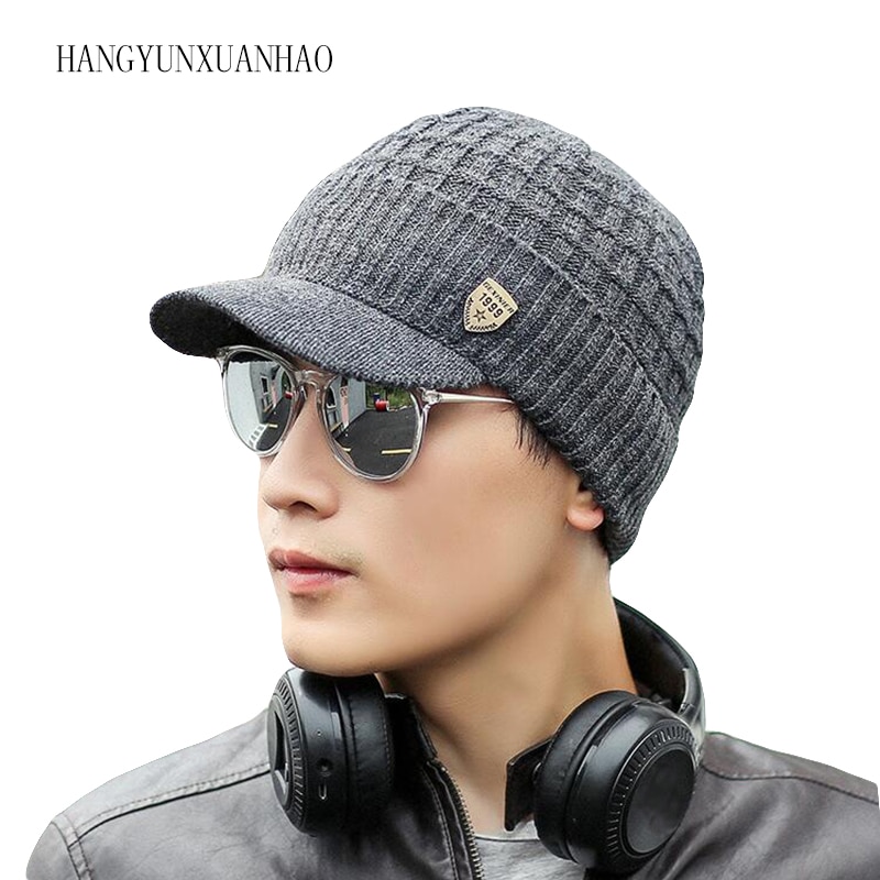 Gestrickte Männer Frauen Winter Mützen Hüte Sturmhaube Vlies Schädel Erreichte Kappen Schal Gesicht Maske Wolle Warme Skullies Gorros