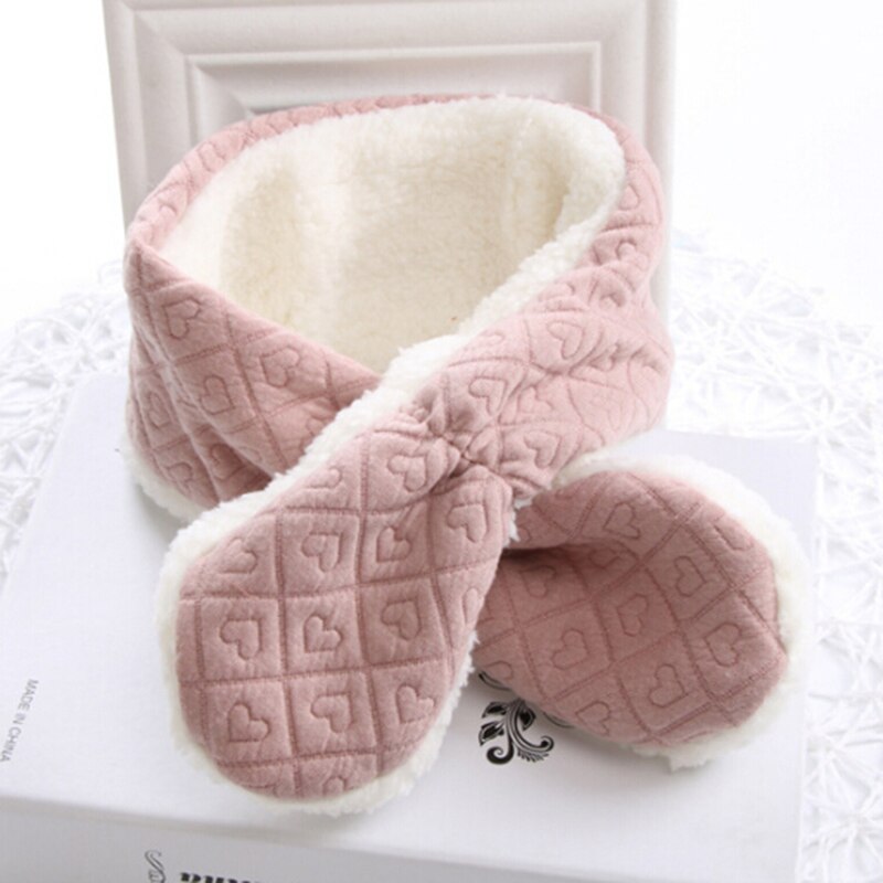 Macacão de inverno das crianças roupas de bebê manter quente cachecol miúdo coração forma padrão veludo gola de pele espessamento mais quente cachecol do bebê