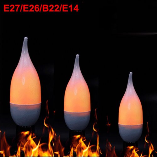 4 Modi E27/26/14/B22 Led Vlam Effect Fire Gloeilamp Lamp Flickering Flame Decoratieve