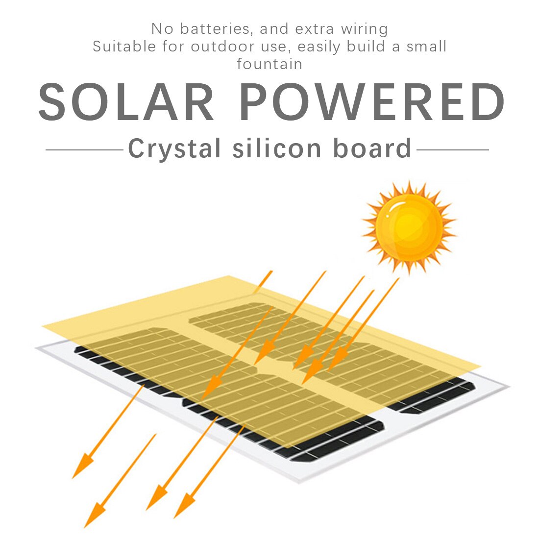 Round Solar Fountain Mini Fountain Garden Pool Pond Solar Panel Floating Water Fontaine For Garden Decoration Waterfall Wholesal