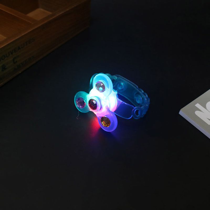 Fidget spinner lys op ur stress lindring fidget legetøj leverer festgaver