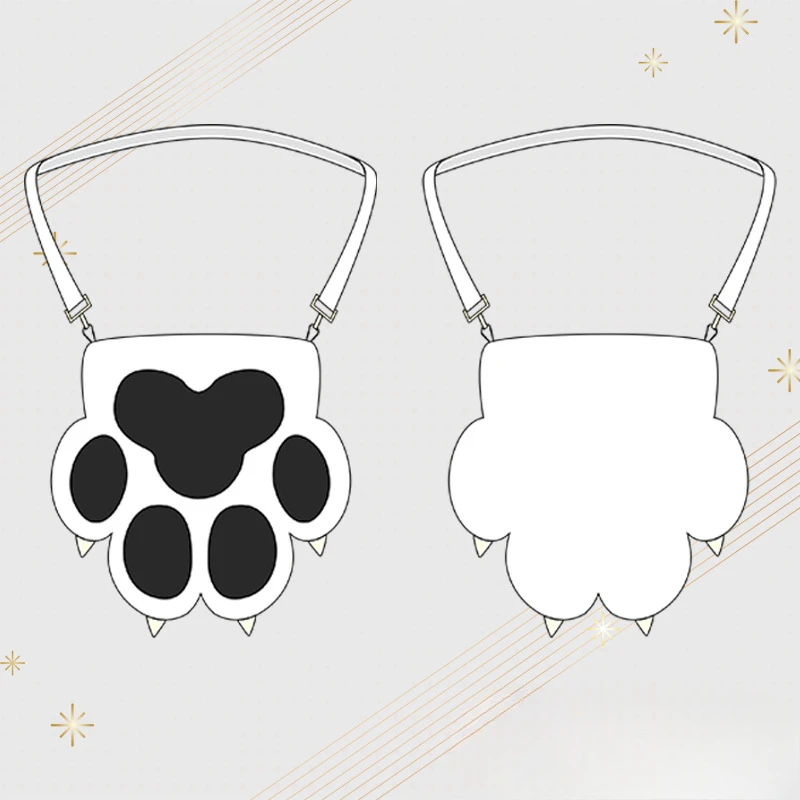 Fluffy Cute Cat Paw Plush Backpack with Adjustable Straps Soft Furry Purse JK Girls Bag Cartoon Backpack Cosplay Kids