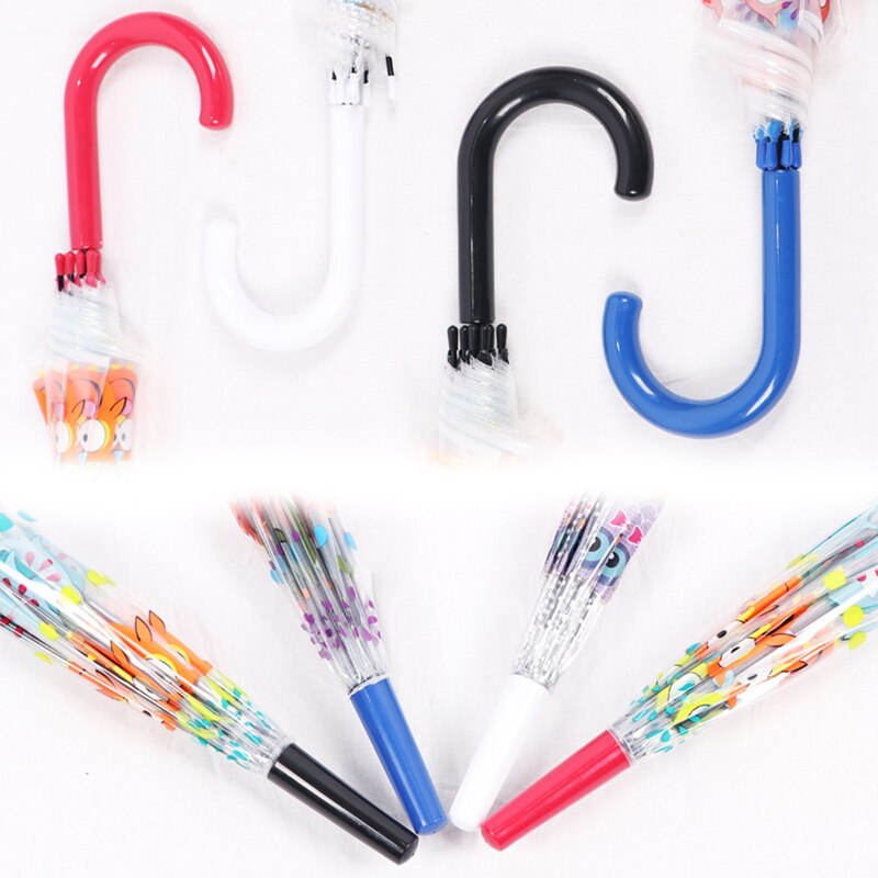 Paraguas con unicornio para niños, paraguas transparente, Apollo, semiautomático, pingüino de dibujos animados