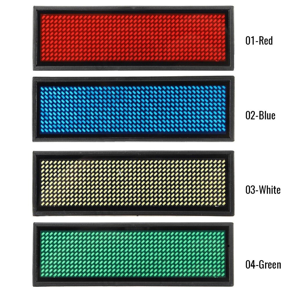 Wiederaufladbare Led Name Tag Mini LED Digital Programmierbare Wiederaufladbare Scrollen Nachricht Tag Abzeichen Zeichen Für Festival Event #290021