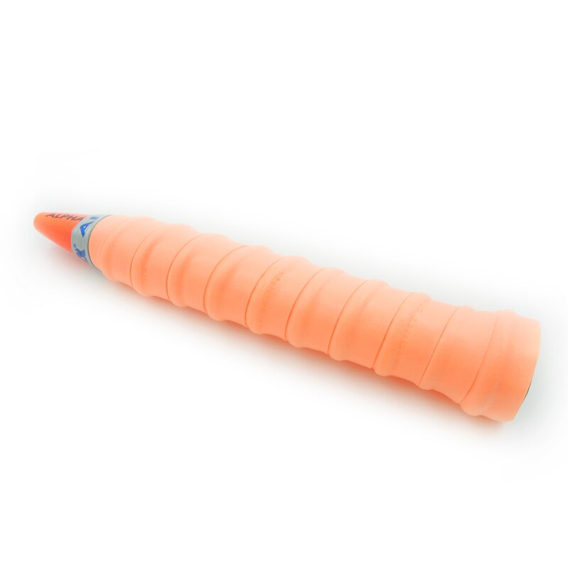 Alpha 5 Stks/partij Eva Zweetband Grips Stok Dunne Racket Overgrip 0.6 + 0.4Mm Dompelen Coating Proces Badminton Overgrips: orange-5pcs