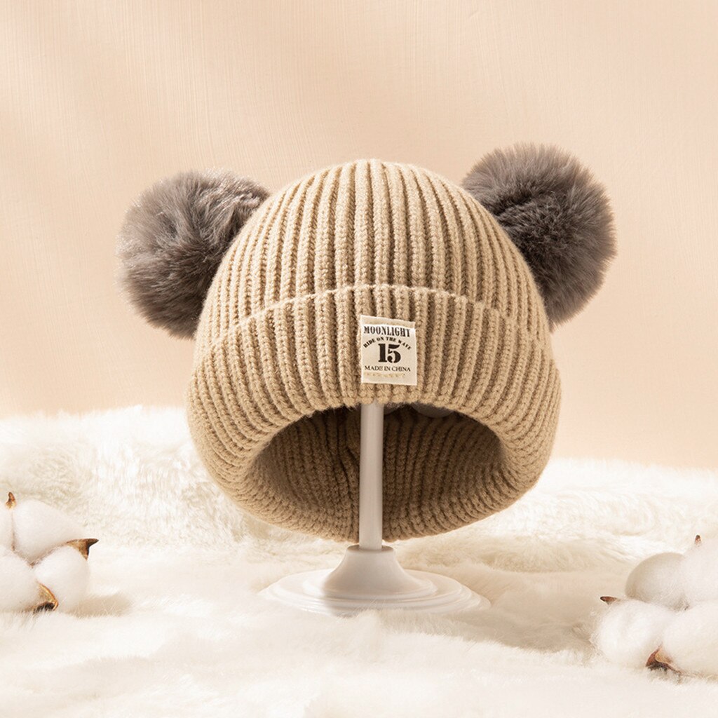 #40 Baby Pom Pom Hat Infant Kids Beanie For Boys Girls Cap Doll Knitted Winter Warm Hats For 1-5 Years Czapka Zimowa: A