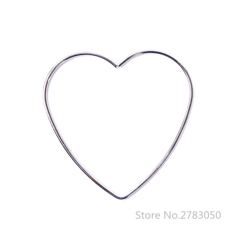 1Pc Love Heart Shape Dream Catcher Rings Metal Craft Hoops for Dreamcatchers Wreaths Macrame Project DIY Accessories 5-20cm