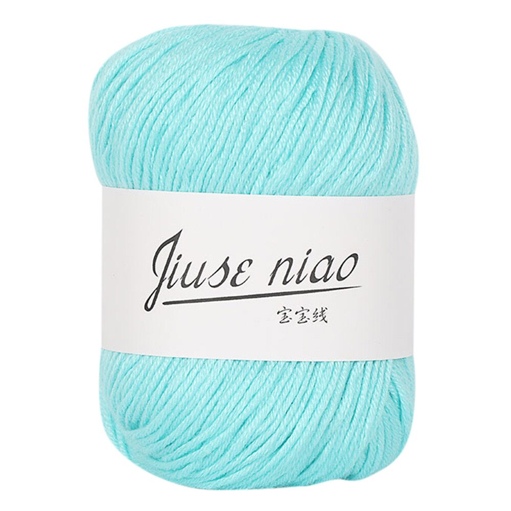 1PC 50g Chunky Colorful Hand Knitting Baby Milk Cotton Crochet Knitwear Wool Pelote Coton Crochet Milk Cotton Yarn Knitting Yarn: L