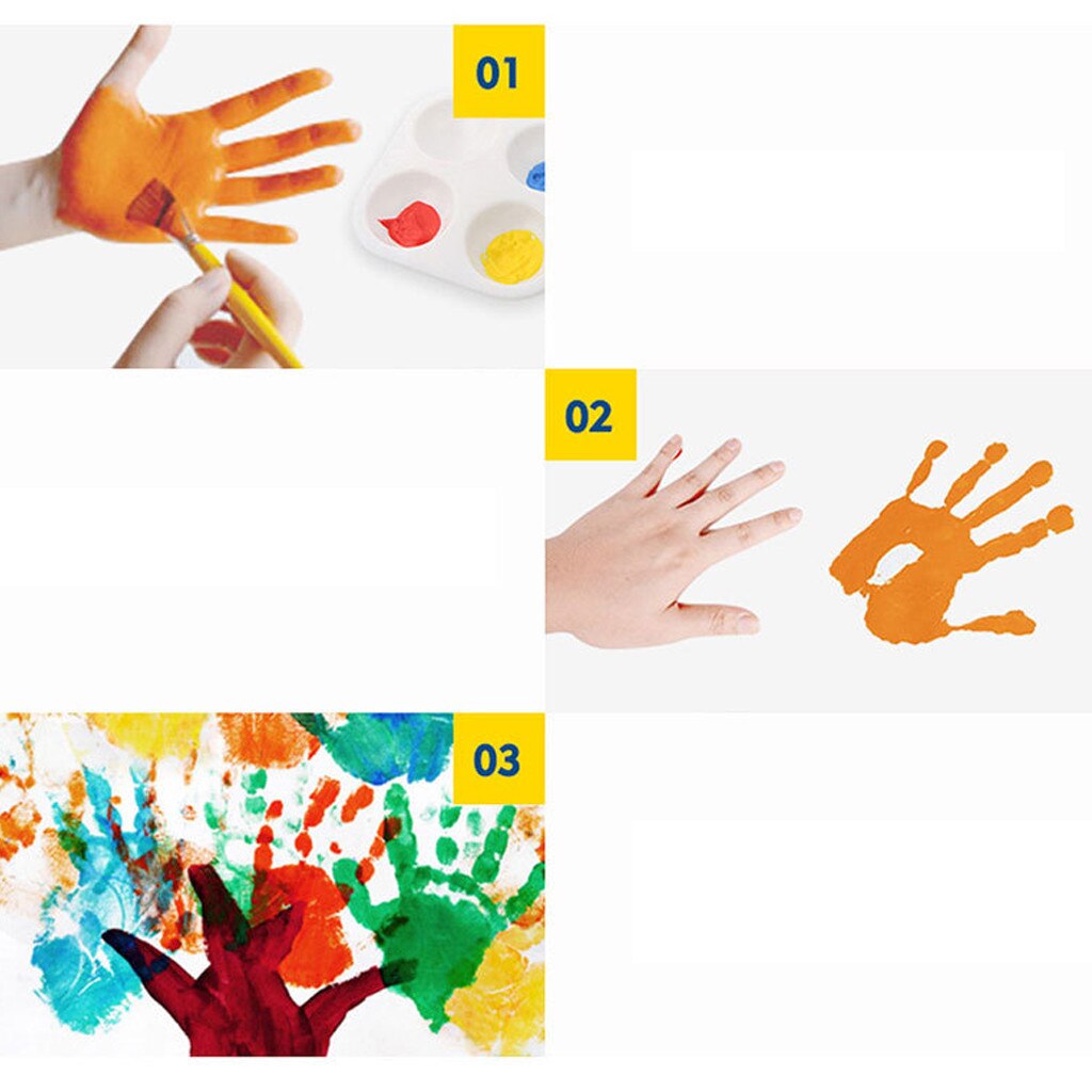 Acrylic Paint Washable Finger Paints Nontoxic For Paper Canvas Kids Activity Class Home Diy Finger Paint Pintura Acrilica