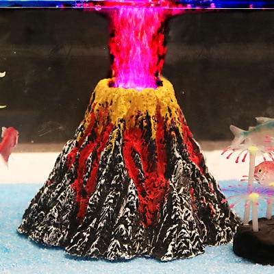 Dierbenodigdheden Ambachten Kunstmatige Vulkaan Fish Tank Decor Hars Rotstuin Aquarium Accessoires Simulatie Ornament Decoratie